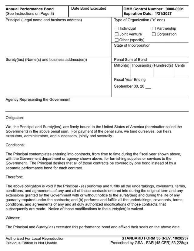 Page 1 of form SF35