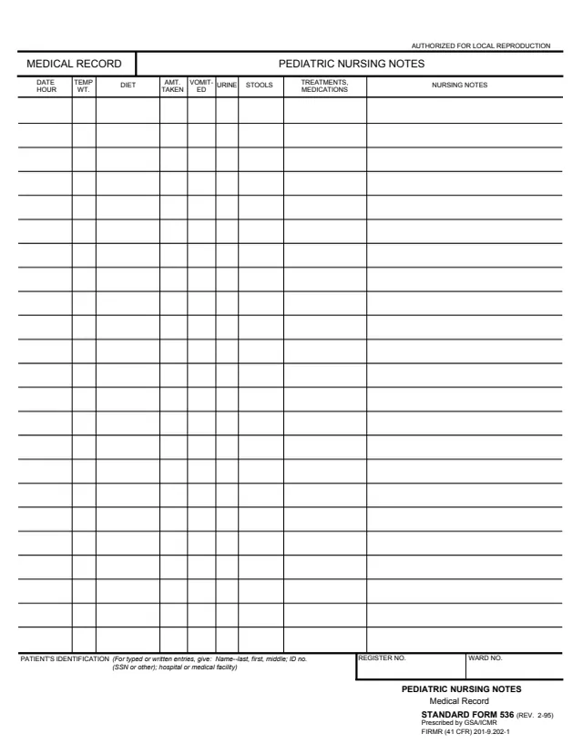 Page 1 of form SF536