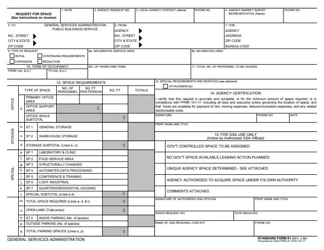Page 1 of form SF81