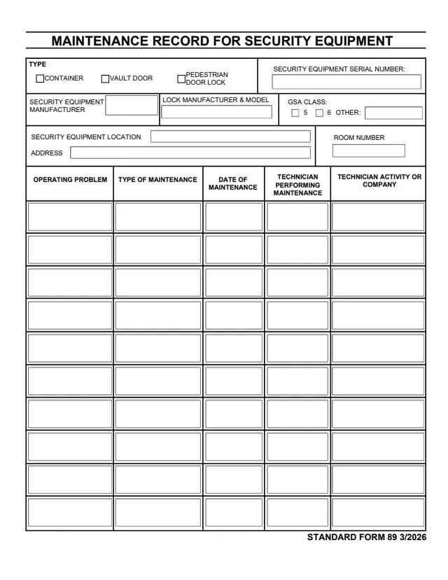 Page 1 of form SF89