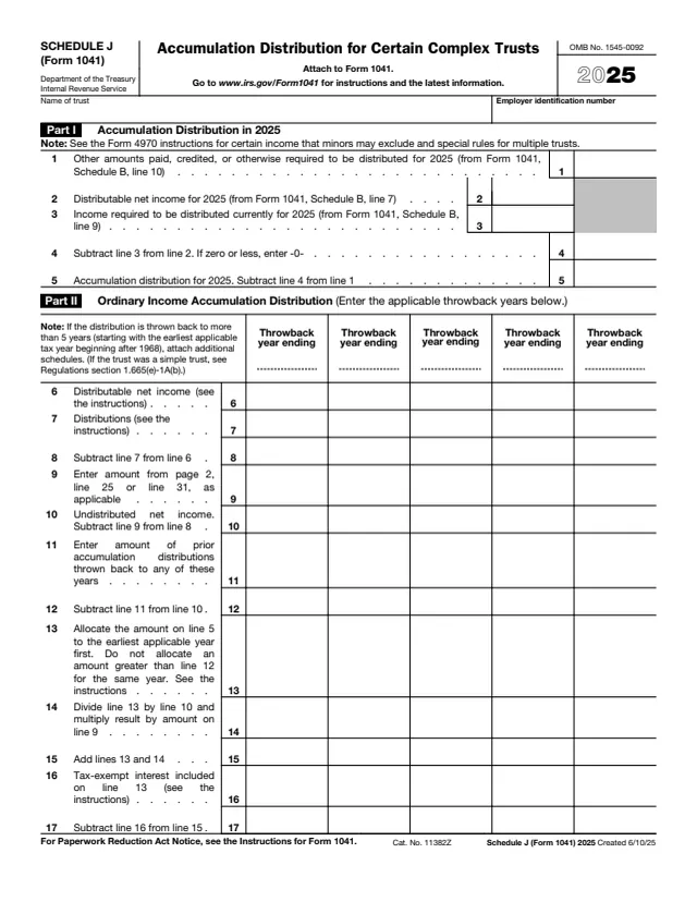 Page 1 of form 1041