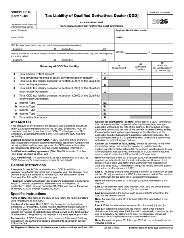 Page 1 of form 1042