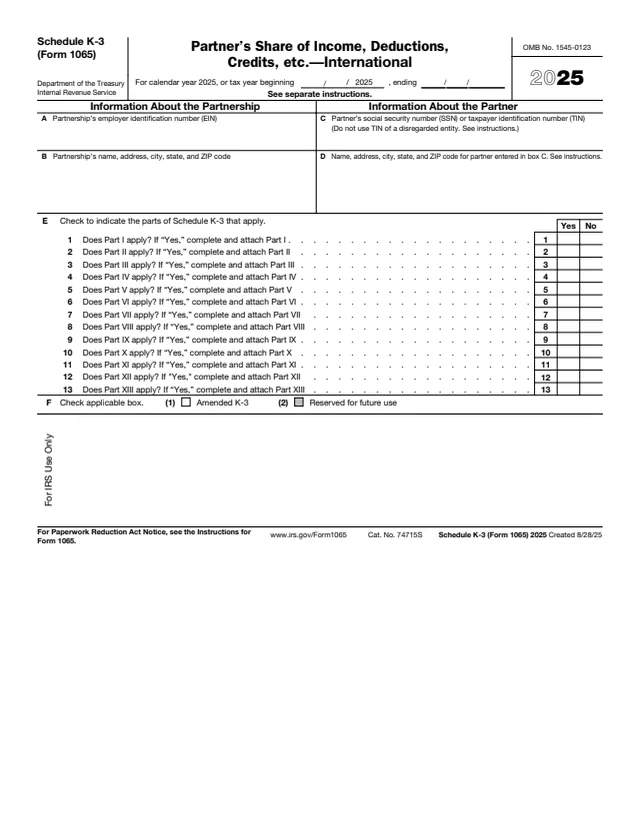 Page 1 of form 1065