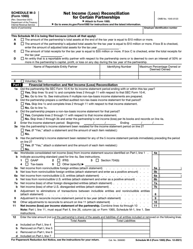 Page 1 of form 1065 Sch. M-3
