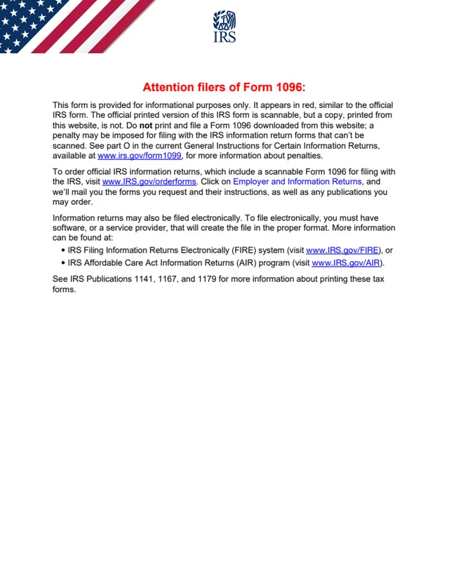 Page 1 of form 1096