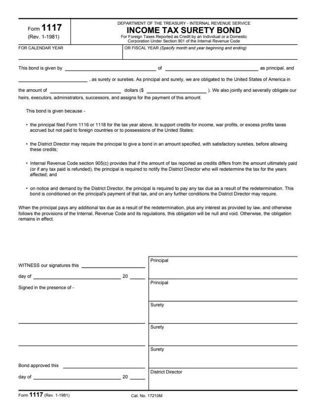Page 1 of form 1117