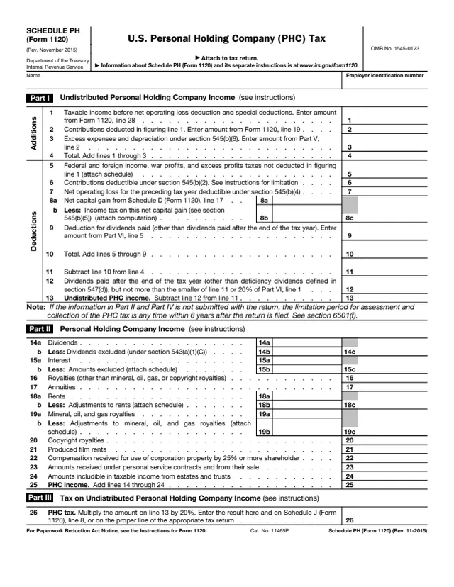 Page 1 of form 1120