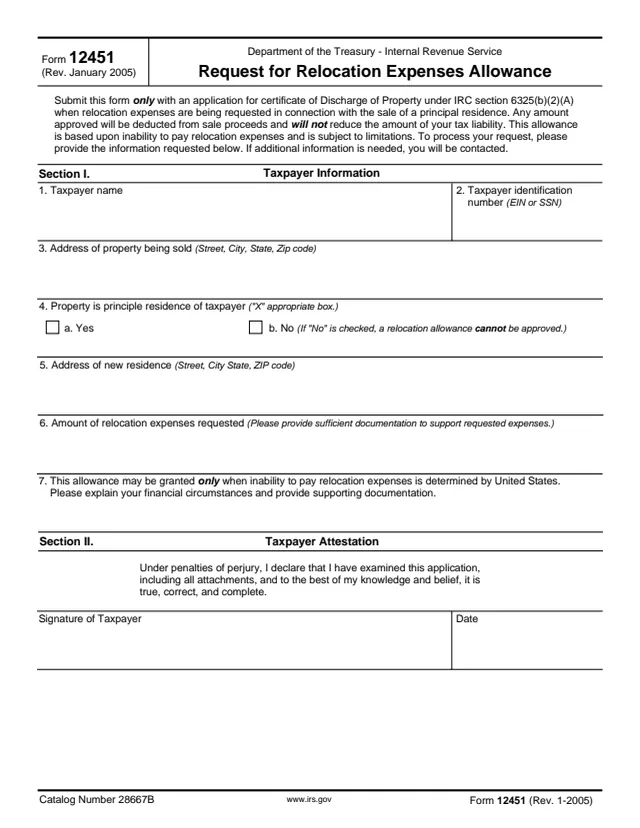 Page 1 of form 12451