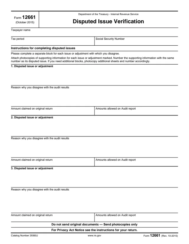Page 1 of form 12661