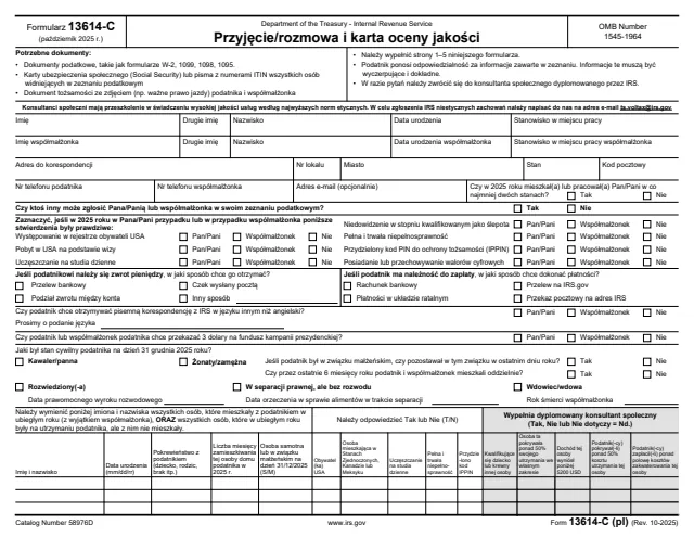 Page 1 of form 13614-C