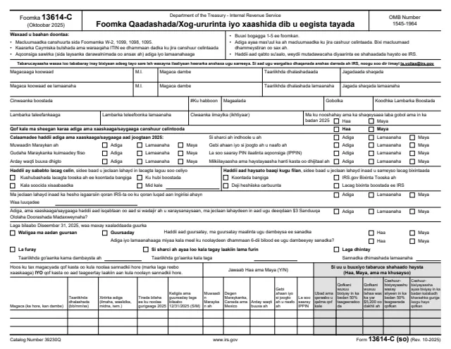 Page 1 of form 13614-C