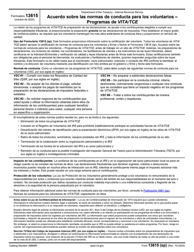 Page 1 of form 13615