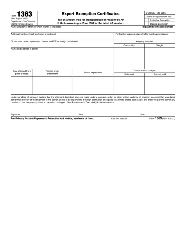 Page 1 of form 1363