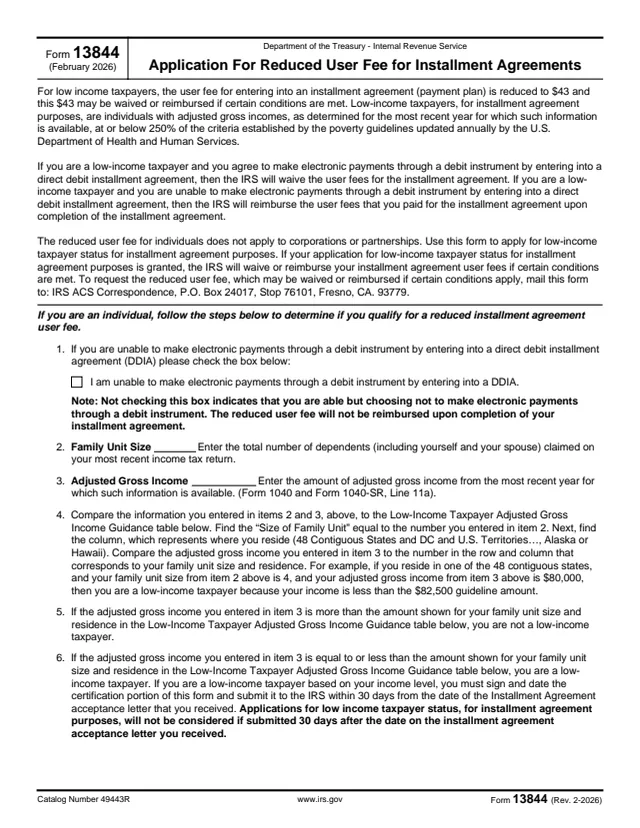 Page 1 of form 13844