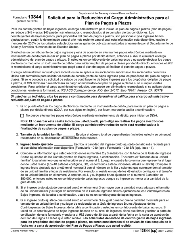Page 1 of form 13844