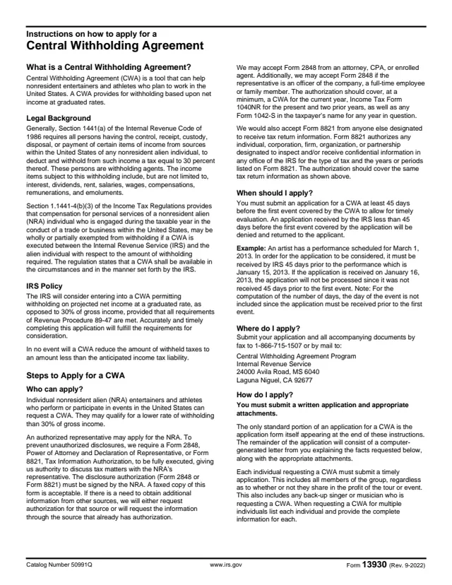 Page 1 of form 13930