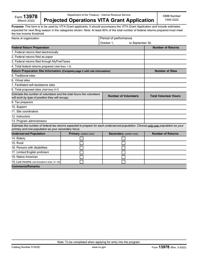 Page 1 of form 13978