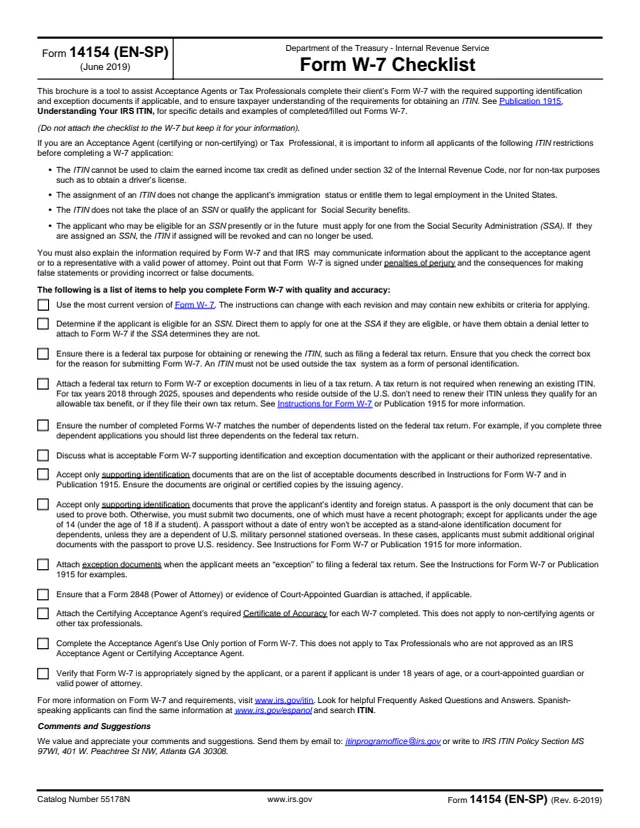 Page 1 of form 14154