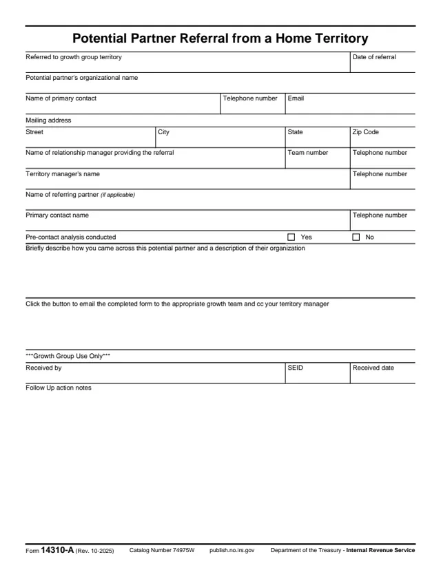 Page 1 of form 14310-A