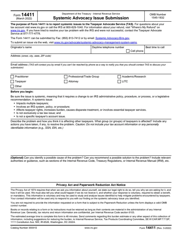Page 1 of form 14411