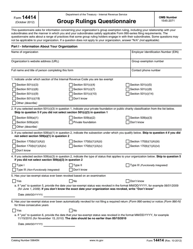 Page 1 of form 14414