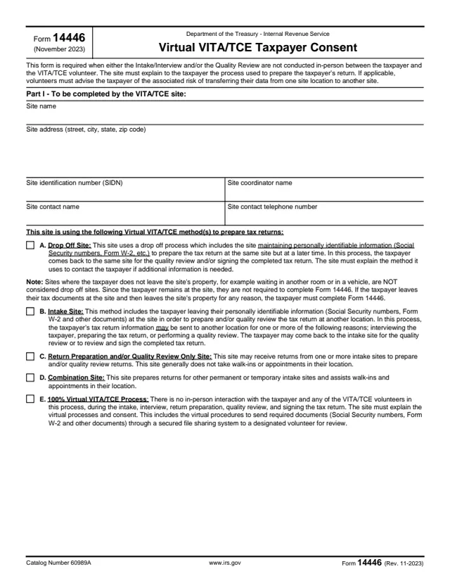 Page 1 of form 14446