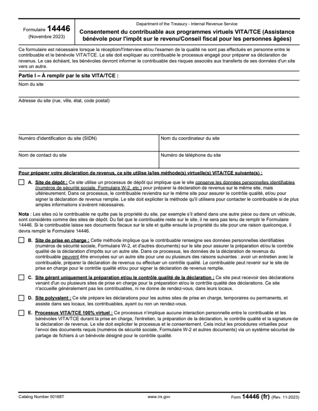 Page 1 of form 14446