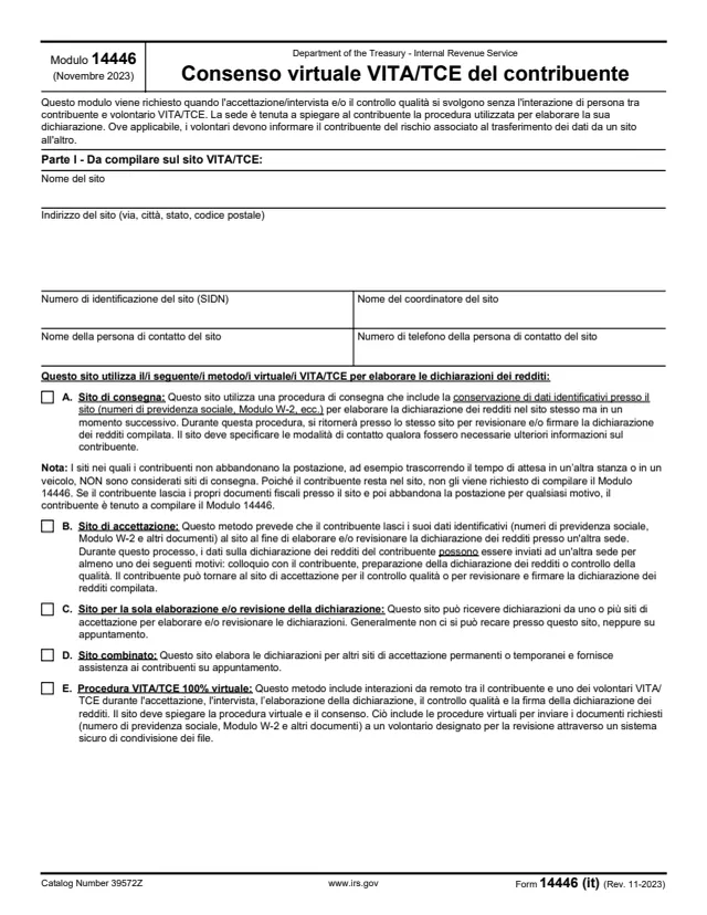 Page 1 of form 14446