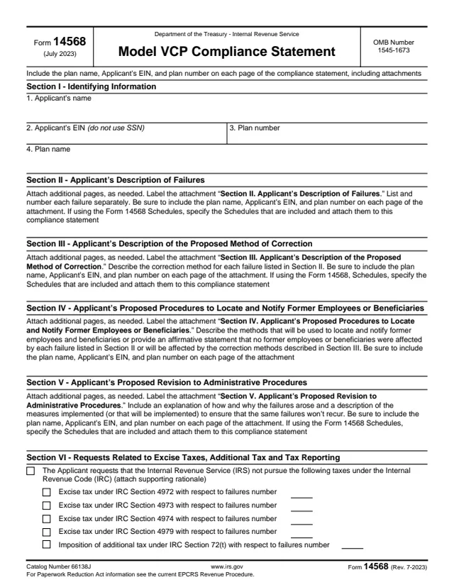 Page 1 of form 14568