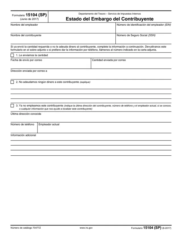 Page 1 of form 15104