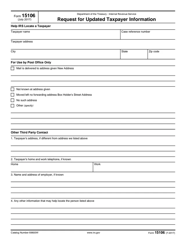 Page 1 of form 15106