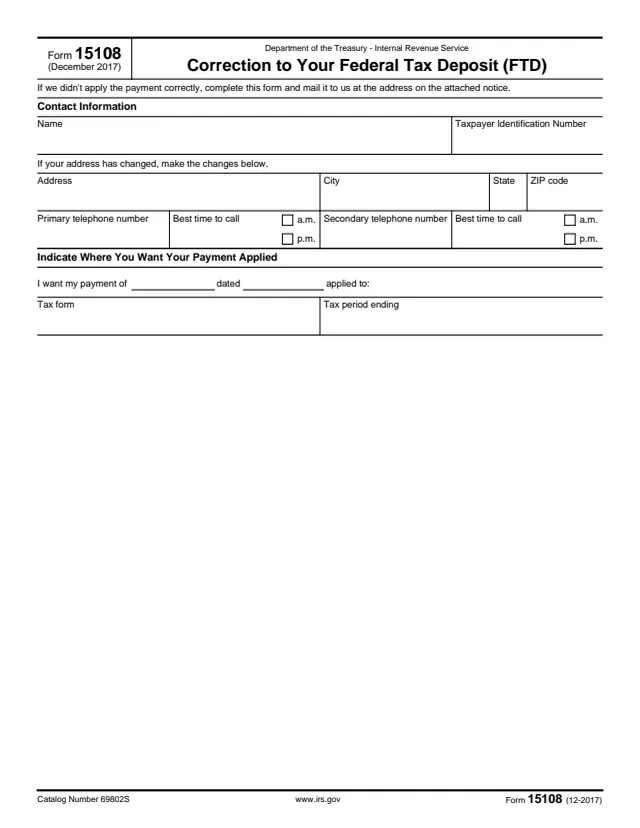 Page 1 of form 15108