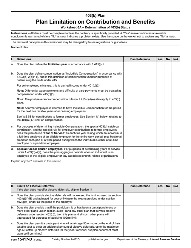 Page 1 of form 15417-D