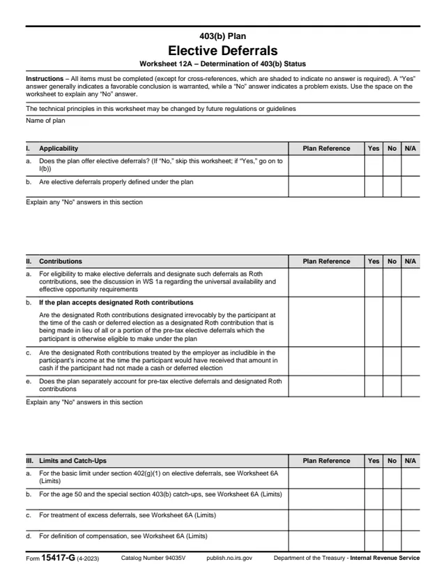 Page 1 of form 15417-G