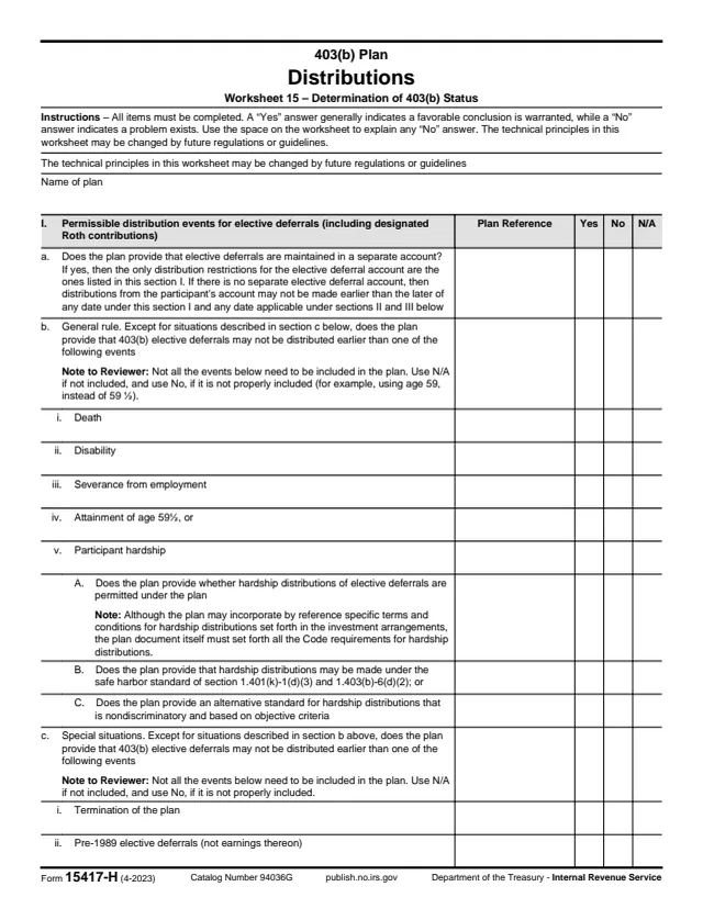 Page 1 of form 15417-H