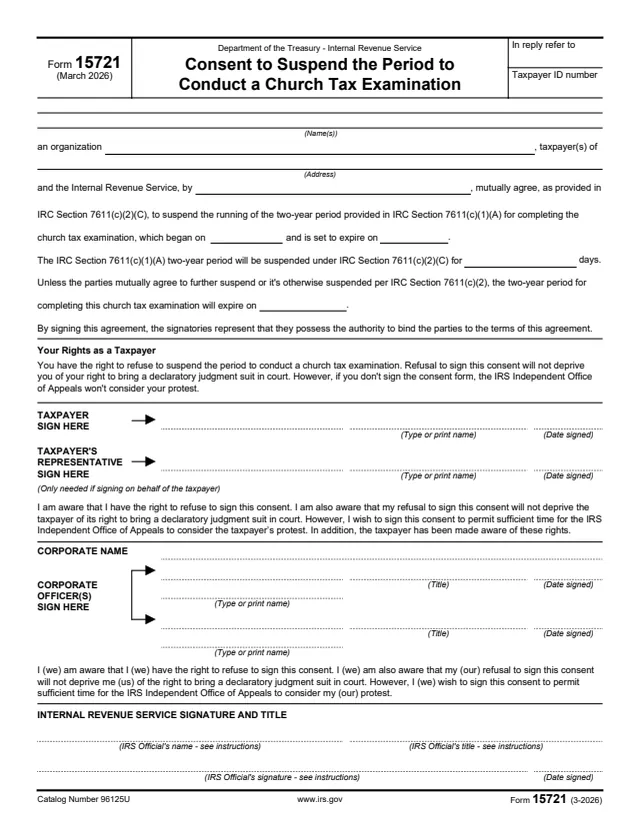 Page 1 of form 15721