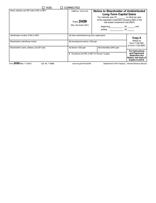 Page 1 of form 2439
