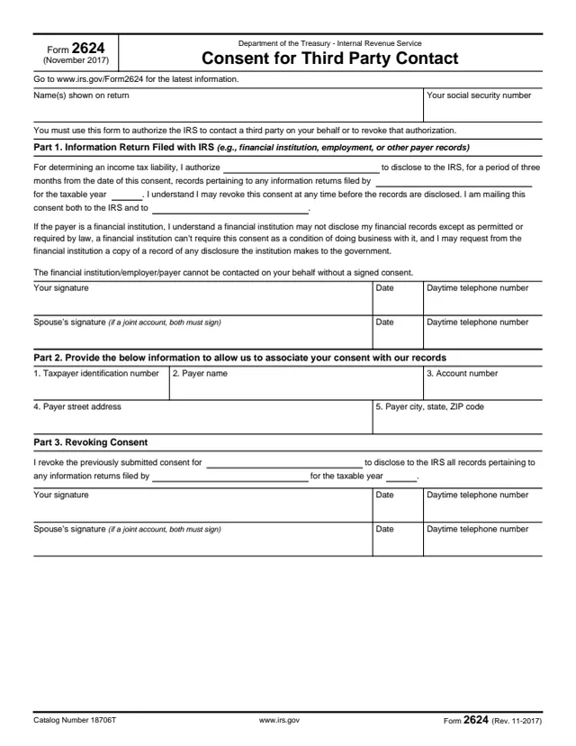 Page 1 of form 2624