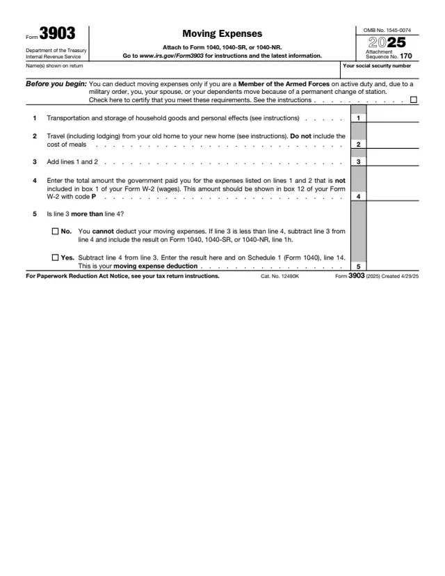 Page 1 of form 3903