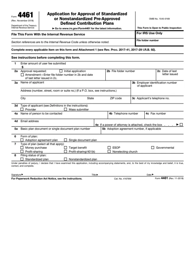 Page 1 of form 4461