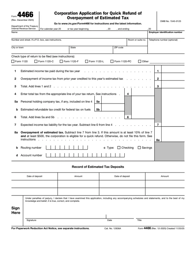 Page 1 of form 4466