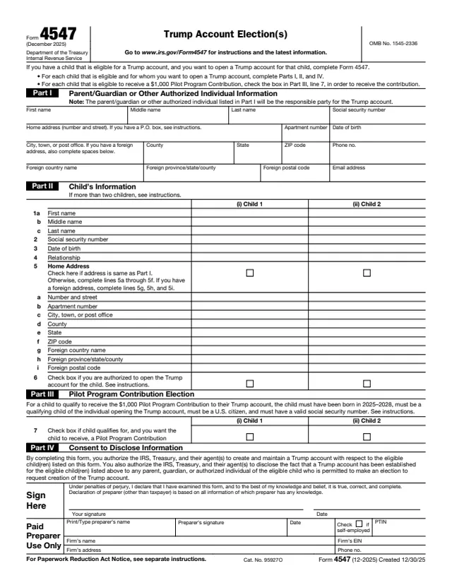 Page 1 of form 4547