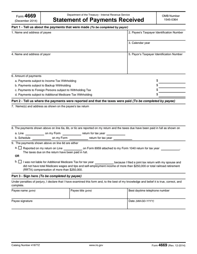 Page 1 of form 4669