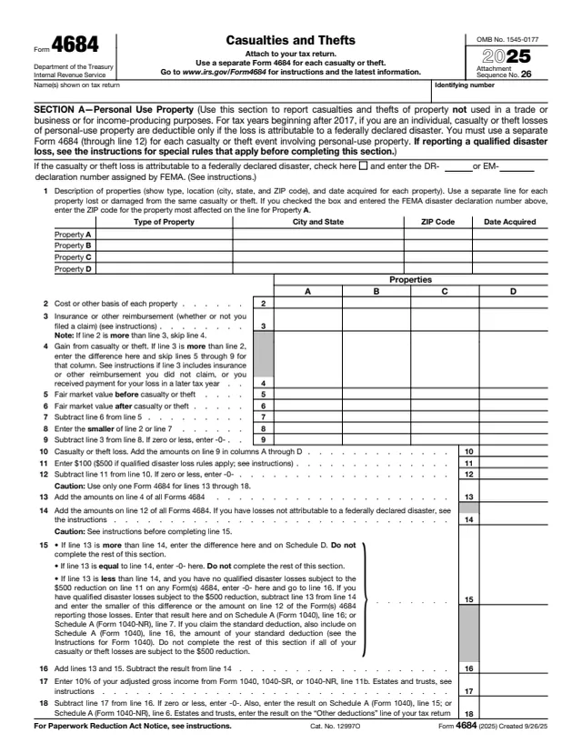 Page 1 of form 4684