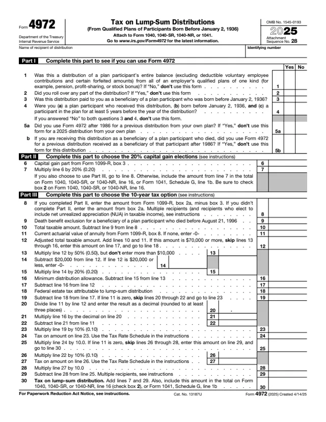 Page 1 of form 4972