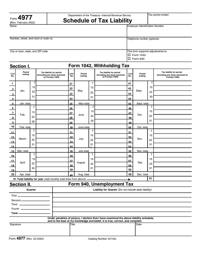 Page 1 of form 4977
