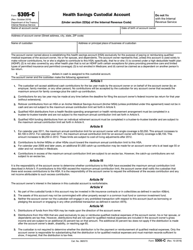 Page 1 of form 5305-C