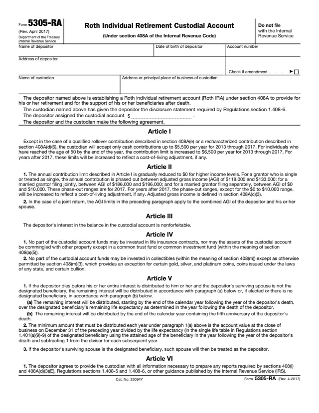 Page 1 of form 5305-R