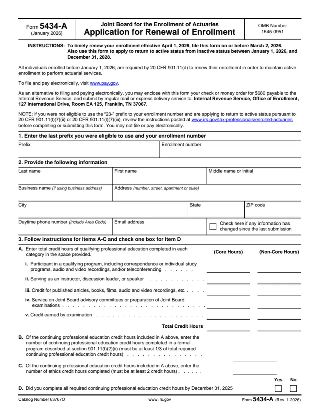 Page 1 of form 5434-A