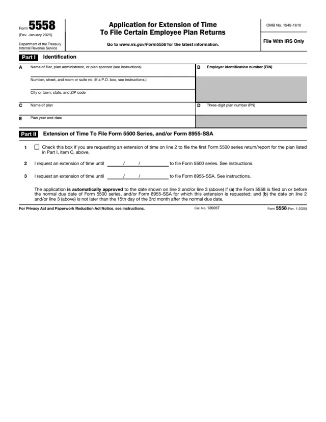 Page 1 of form 5558
